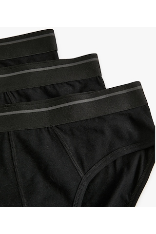 Koton 3'Lü Slip Boxer Seti Siyah 4Slm90066Mk
