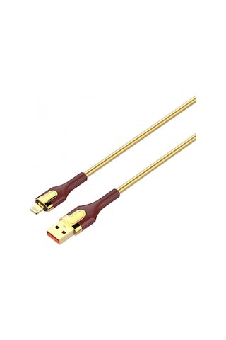 Ldnıo LS682 Lightning Şarj Data Kablosu Altın - Kahverengi 2 M