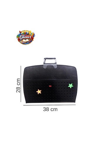 Fermuarlı 25x35 Resim Çantası, Proje Çantası Delikli Model Su Geçirmez 28x38 Cm Siyah