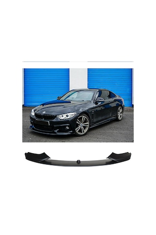 Bmw F36 4 Serisi M Technic Ön Lip Parlak Siyah Plastik Ön Ek Karlık 2014 Ve Üzeri Karlık+bodykit+ek