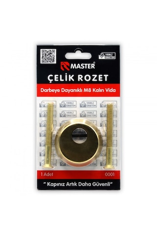 Kalın Vidalı Çelik Rozet mcr-08 sarı Sarı-Altın