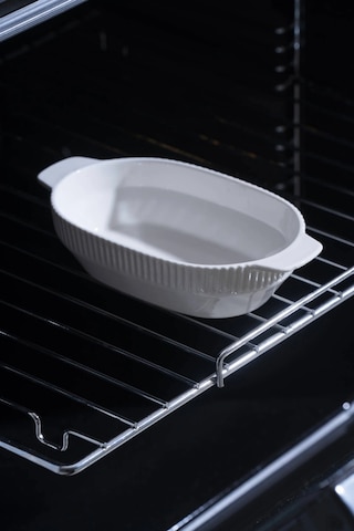 Acar Jea7377 Nova Beyaz Porselen Oval Fırın Kabı 19 Cm Beyaz