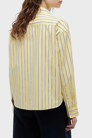 Tommy Hilfiger Poplin Çizgili Boxy Gömlek Kadın Gömlek Ww0ww49940 0fr Sarı