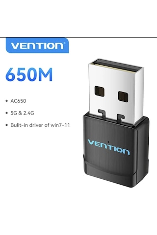 Vention Wifi Adaptörü 5ghz 433mbps/2.4ghz 133mbps Çift Bant