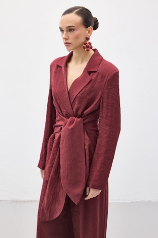Sateen Freya Ceket - Bordo-137137 Bordo