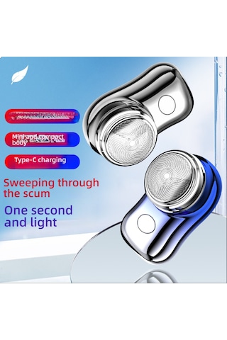 Mini Elektrikli Tıraş Makinesi, Taşınabilir, Su Geçirmez Silver