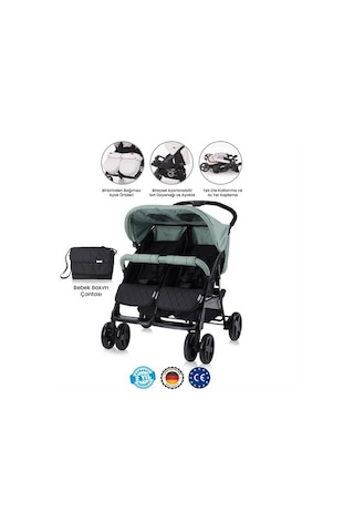 Lorelli Twin İkiz Bebek Arabası Green Bay
