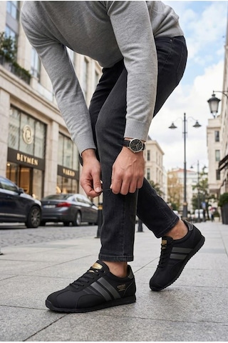 Lescon Nova 2 Rahat Hafif Sneakers Erkek Spor Ayakkabı Siyah
