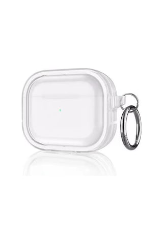 Movenchy Apple Uyumlu Airpods Pro 2 2.nesil Shiny Şeffaf Kılıf Glblseme - 74 - Beyaz