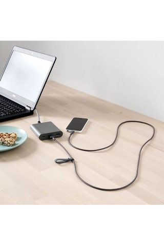 Ikea Lıllhult Koyu Gri 1.5 M Lightning - Usb Kablo 1.5 Metre