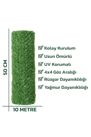 50 CM X 10 MT UV Işın Korumalı Ekstra Kalın Çim Çit