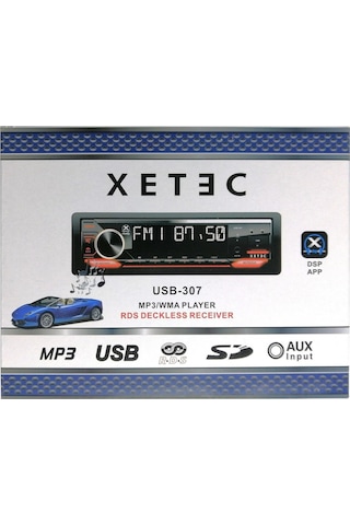 Xetec Usb-37 Oto Teyp Dsp/usb/sd/aux/rds/ 3 Anfi Çıkışlı/4 50w/ap