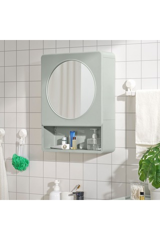 Ikea Ivösjön Banyo Duvar Dolabı 44x15x59 Cm Yeşil