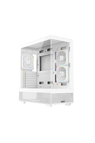 Fazeon F17 750w 80plus Bronze 3x120mm Argb Fanlı Atx Beyaz Bilgisayar Kasası