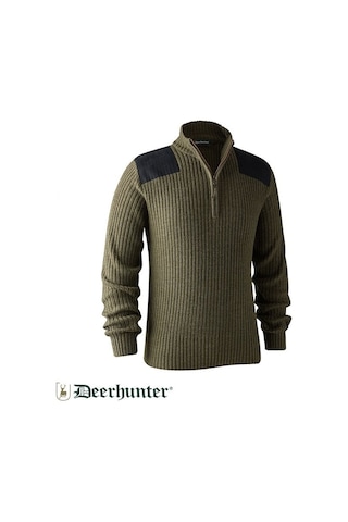 Deerhunter Rogaland Yarım Fermuarlı Yeşil Kazak 2xl