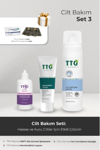 Tto Nemlendirici Losyon 100 ML + Göz Çevresi Şampuanı 125 ML + Yüz Temizleme Köpüğü 200 ML