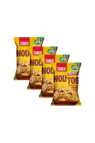 Züber Noutos Nohut Cipsi 55 Gr Fıstık Ezmeli X 4 Adet