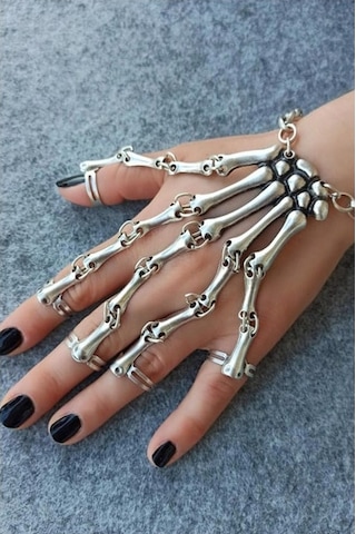 Dükkan Design Antik Gümüş Kaplama İskelet Şekilli Şahmeran