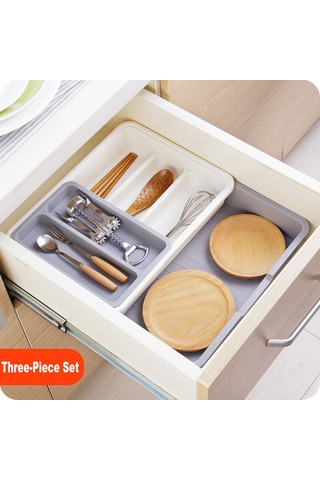 Geeroyoo Genişletilebilir Mutfak Çekmece Organizatörü - 7 Bölmeli Pratik Saklama Rafı Diğer