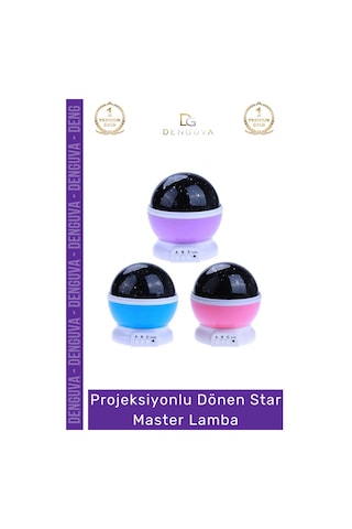 Projektörlamba Projektör Gece Lambası Çok Renkli Döner Başlıklı Usb Pilli Şık Çocuk Bebek Odası Lam
