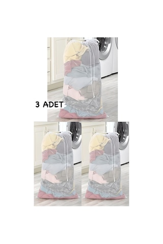 Malzek 3 Adet Büyük 60x80 Perde Ve Çamaşır Yıkama Filesi Beyaz