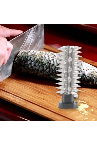 Balık Pullarını Temizleyici Aksesuarları Elektrikli Pul Temizleyici Dayanıklı C Gümüş