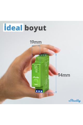 Shelly Pro Dimmer 1pm Dın Ray 1 Kanal Enerji Ölçümlü Akıllı Dimmer