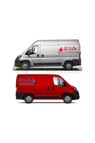 Macera Orman Pusula Dağ Kamp Karavan Çekme Oto Sticker Etiket 2Ad