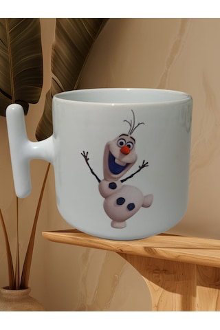 Kardanadam Çift Taraf Baskılı T Kupa Bardak Beyaz T