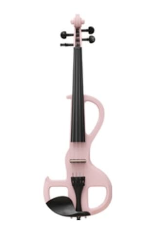 Kinglos Kng Mıds-b1807 Elektro Keman 4/4 Pembe Profesyonel - Silent Kulaklık Çıkışlı Sessiz Çalışma Modu, Kristal Netliğinde Tonlar