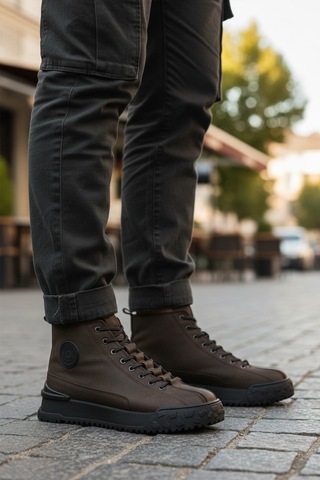 Antrasit Nubuk Hakiki Deri Kaymaz Erkek Bot 260014 M Antrasit Nubuk