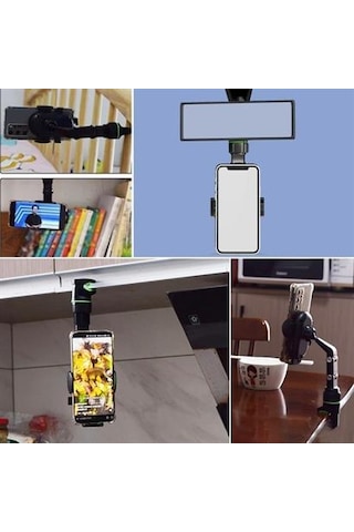 Telefon Tutucu Dikiz Aynasına Takılabilen Eklemli Tutucu