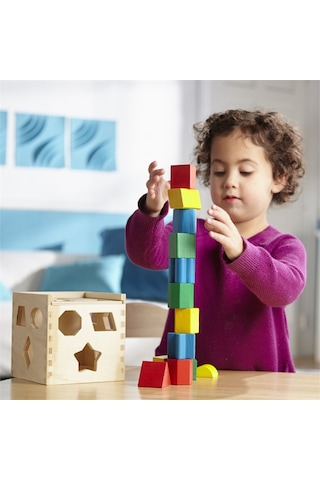 Melissa And Doug Ahşap Küp Şekil Bulmaca