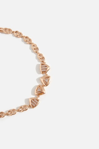 Üçgen Figürlü Bileklik Gold