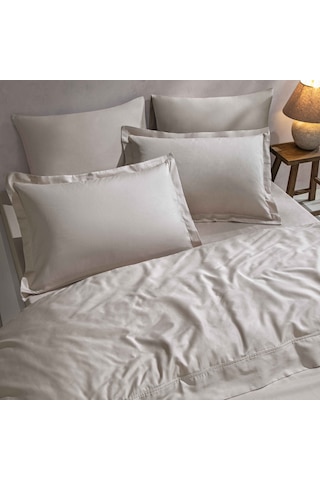 Linens Mix&match Pamuk Saten Süperking Size Lastikli Çarşaf Taş