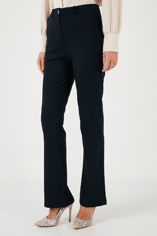 Lela Yüksek Bel Regular Fit Bol Paça Bayan Pantolon 611Pl030W4 Lacivert