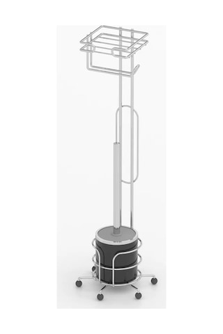 Tekno Tel Mg-096 Ayaklı Yedekli Wc Kağıtlık + Klozet Fırçalık Krom