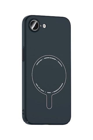 Maks Technology iPhone Uyumlu 17e Kılıf M-safe Şarj Özellikli Kamera Korumalı Mkst Elio Sert Pc Kapak - Lacivert