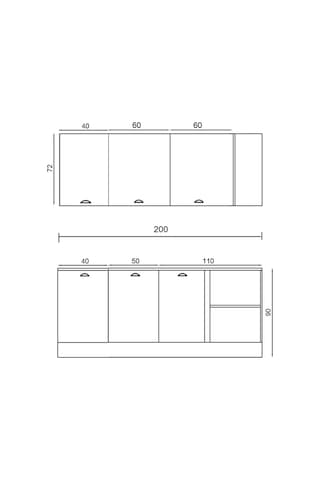 200 Cm Greena Whıte Köşe Modülü Beyaz