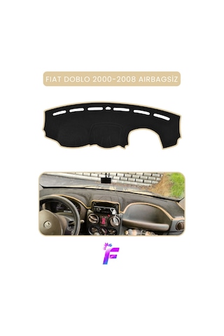 Fıat Doblo 2000-2008 Aırbagsız Torpido Örtüsü Güneşten Korur Kolay Montaj Tam Uyum Tb1 Bej