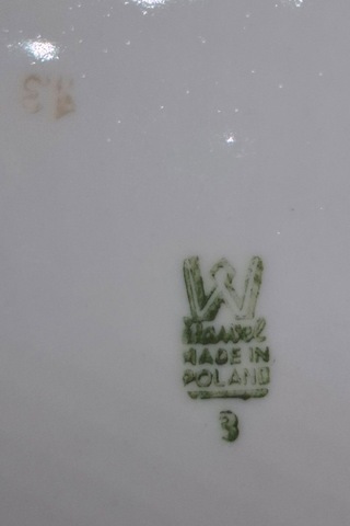 Hawel Polonya Antika Porselen Çerezlik Tabak 13 Cm Bej