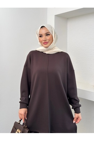 Premium Model Modal Kumaş Kadın Alt Üst Takım Kahverengi