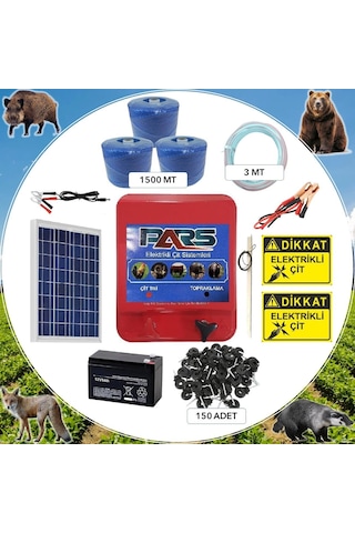 Pars Elektrikli Çit Ayı-Domuz Kovucu Eco Set 1500