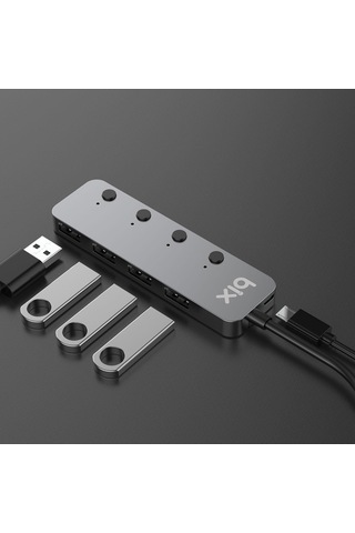 Bix BX20HB 5Gbps Type-C to USB 3.2 Gen1 4 Port Hub Çoklayıcı