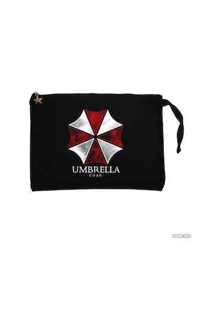 Resident Evil Umbrella Corp Siyah Clutch Astarlı Cüzdan