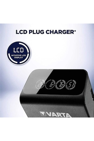 Varta Lcd Plug Charger 4Xaa 2100Mah Pilli 57687101
