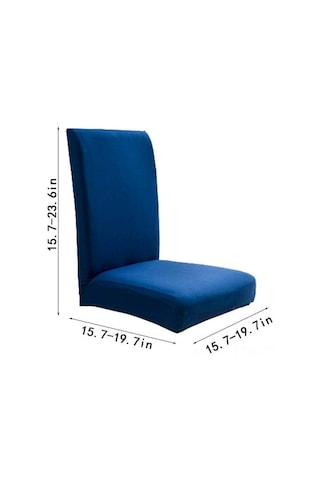 Geeroyoo Yemek Odası Sandalye Kılıfı, Esnek Spandex, Toz Ve Lekeden Koruyucu, Yıkama Kolay, Ev Ofis Restoran Uygun, Sertifikalı Poliester Mavi