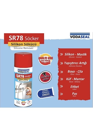 Vodaseal Silikon Etiket Mastik Küf Pas Boya Sökücü Sprey 200 Ml (468901227) Çok Renkli
