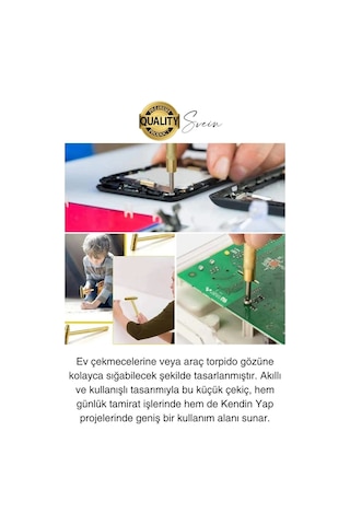 Premium 5 İn 1 Çekiç Tornavida Tamir Seti Takı Saat Çok Amaçlı Çift Kafa Telefon Mücevher Kuyumcu