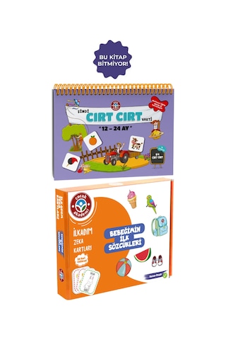 12-24 Ay Cırt Cırtlı Etkinlik Kitabı Ve Zeka Kartı Bebeğimin Ilk Sözcükleri